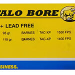 82092 Buffalo Bore Ammunition 24G20 Buffalo-Barnes Strictly Business 9mmLuger +P+ 95gr Barnes TAC-XP Lead Free 20 Per Box/12 Case