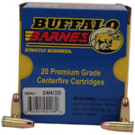 82093 Buffalo Bore Ammunition 24H20 Buffalo-Barnes Strictly Business 9mmLuger +P+ 115gr Barnes TAC-XP Lead Free 20 Per Box/12 Case