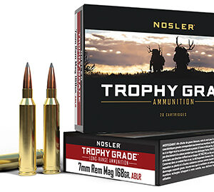 Nosler 60108 Trophy Grade Long-Range 7mm Rem Mag 168 gr Nosler Spitzer AccuBond Long Range 20 Per Box/ 10 Case