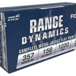 98268 Fiocchi 357GCMJ Range Dynamics 357Mag 158gr Copper Metal Jacket Flat Point 50 Per Box/20 Case