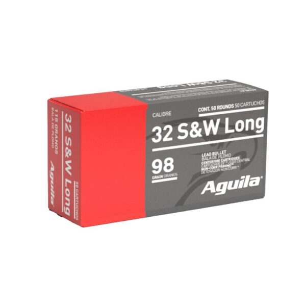 AU1E322340 Centerfire Aguila Handgun Ammuntion .32 S&W Long 98 gr FMJ 705 fps 50/ct