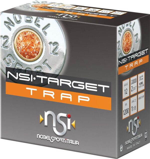 EPANS128 Nobel NSI Target Trap Shotshell 12 ga 2-3/4" 1-1/8 oz. 1200 fps #8 25/ct