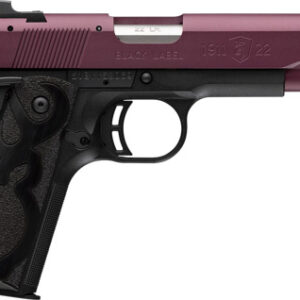 Browning 1911-22 Black Label .22 LR pistol with Black Cherry Cerakote slide and matte black polymer frame