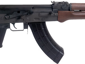 Century Arms BFT47 7.62x39mm semi-automatic rifle with walnut stock and slant compensator