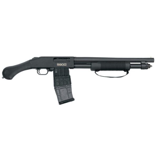 MV50208 1 Mossberg 590M Shockwave Mag-Fed Shotgun 12 ga 2.75" Chamber 10rd Magazine 15" Barrel Matte Blue