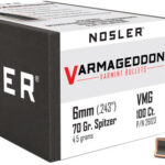 N26123 1 NOSLER BULLETS 6MM .243 - 70GR VARMAGEDDON TIPPED 100CT