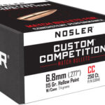 N53846 1 NOSLER BULLETS 6.8MM .277 - 115GR HP-BT CUSTOM COMP. 250CT