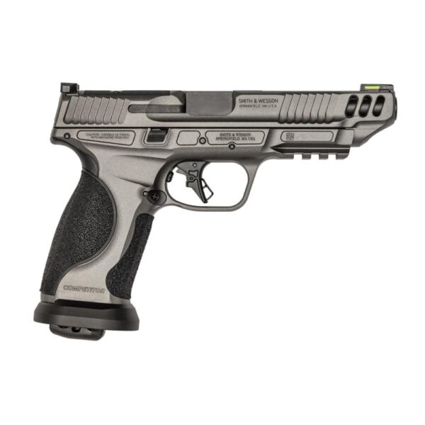 SW131987 1 2 S&W M&P9 M2.0 Performance Center Competitor Handgun 9mm Luger 17rd Magazine 5" Barrel Gray Cerakote Optic Ready USED