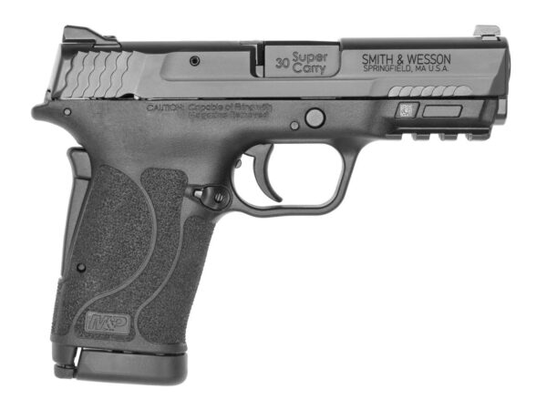 SW13459U 1 Smith & Wesson Shield EZ No Thumb Safety Handgun .30 SC 10rd Magazine 3.675" Barrel Black Grip - USED