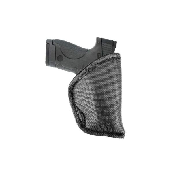 a black gun in a holster