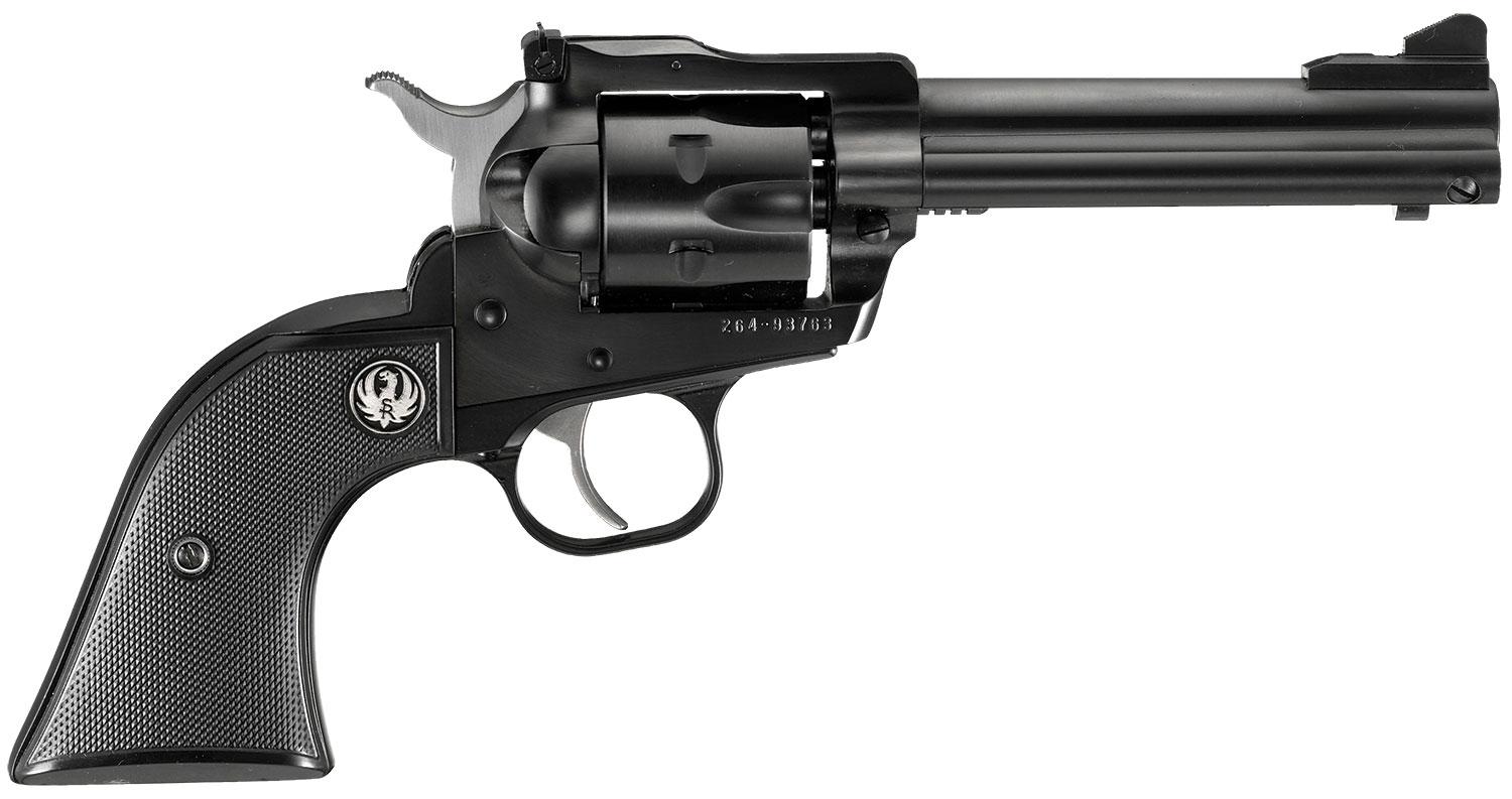 Ruger Single-Six Convertible blued 4.62 inch revolver with black checkered hard rubber grip