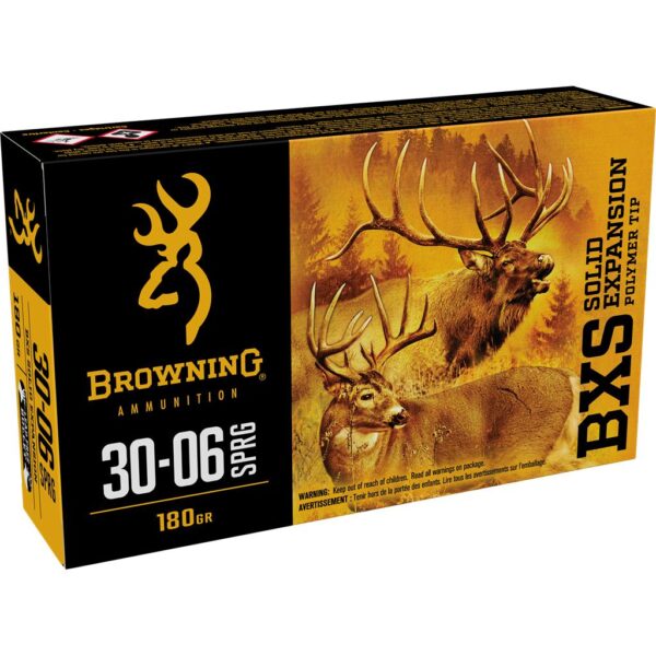 WNB1924300611 Browning Max Point Rifle Ammunition .30-06 Sprg 180gr BXS 2750 fps 20/ct