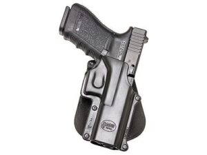 a black gun in a holster