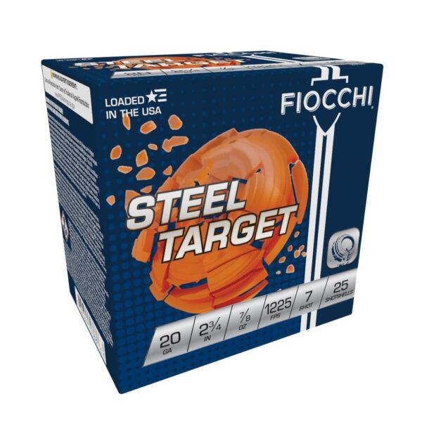 XN20SLR7 1 Fiocchi Steel Dove Low Recoil Shotshells 20 ga 2-3/4" 7/8oz 1225 fps #7 25/ct