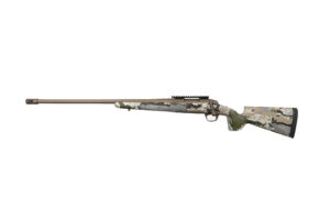 a rifle with a white background