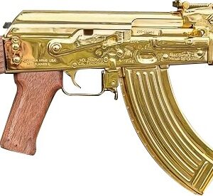 Zastava Arms ZPAPM70 7.62x39 with dark walnut furniture and 24K gold plating