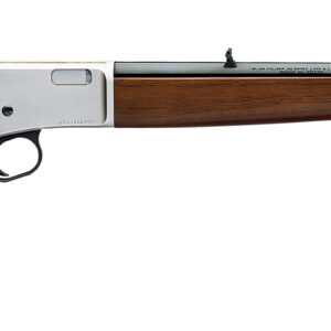 Browning BL-22 Grade I lever-action rifle with satin nickel receiver, 20-inch blued barrel and walnut stock