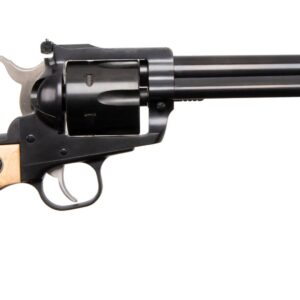 Ruger Blackhawk revolver with 5.5 inch blued barrel, birdseye maple grips and 6-round cylinder