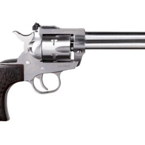 Ruger Single-Six Convertible stainless revolver with 5.5-inch barrel and wood grips