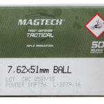 103213 Magtech 762A Tactical/Training 7.62x51mm NATO 147 gr Full Metal Jacket 50 Per Box/ 8 Case