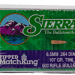 110781 Sierra 7407C Tipped MatchKing 6.5Creedmoor 107gr Tipped MatchKing 500/Box