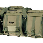 128964 Rukx Gear ATICT42DGG Tactical Double Gun Case 42" Water Resistant Green 600D Polyester w/ Non-Rust Zippers Reinforced Velcro & Adjustable Back Straps