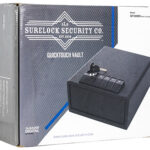 133173 Surelock Security 3418946 QuickTouch 200 Digital Keypad/Key Entry Matte Black Steel Holds 1 Handgun 5.12"H x 9.88"W x 11.42"D