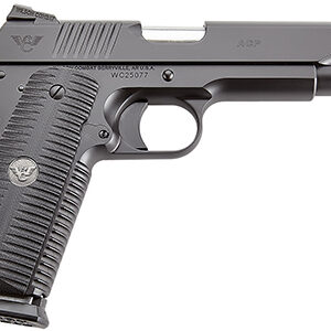 Wilson Combat ACP .45 ACP 5-inch pistol, Black Armor-Tuff finish, Black G10 Eagle Claw grips, ambidextrous safety
