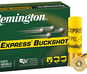 Remington Ammunition 26877 Express Buckshot 20 Gauge 2.75" 3 Buck Shot 15 Per Box/ 5 Cs