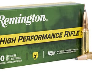 Remington Ammunition R21473 High Performance Rifle 308Win 180gr Pointed Soft Point Boat Tail 20 Per Box/10 Case