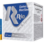 158139 Rio Ammunition GLBS325 Game Load BlueSteel 12Gauge 2.75" 1 1/8oz 5Shot 25 Per Box/10 Case