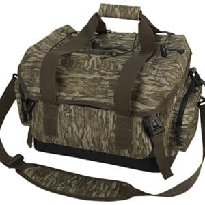 Drake Waterfowl DA43000063 HND Blind Bag  Large Mossy Oak Bottomland Interior Storage Pockets, 3 Large Exterior Pockets, Carry Handles/Adj. Strap