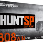 163667 Ammo Inc 308150SPA20 Hunt 308Win 150gr Soft Point 20 Per Box/10 Case