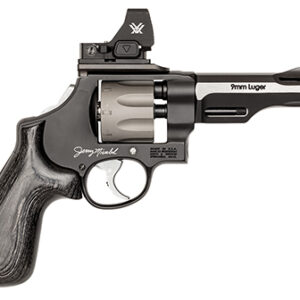 Smith & Wesson 327 WR 9mm revolver with 5-inch ported barrel and Vortex CompDot optic