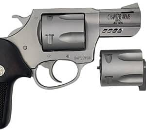 Charter Arms Mag Pug/Pit Bull revolver stainless 2.2 inch barrel walnut grips
