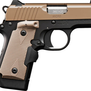Kimber Micro Desert Tan .380 ACP pistol with 2.75 inch barrel and Desert Tan slide