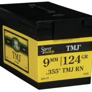 Speer 4726 TMJ Value Pack 9mm 124gr Total Metal Jacket 600 Per Box/1 Case
