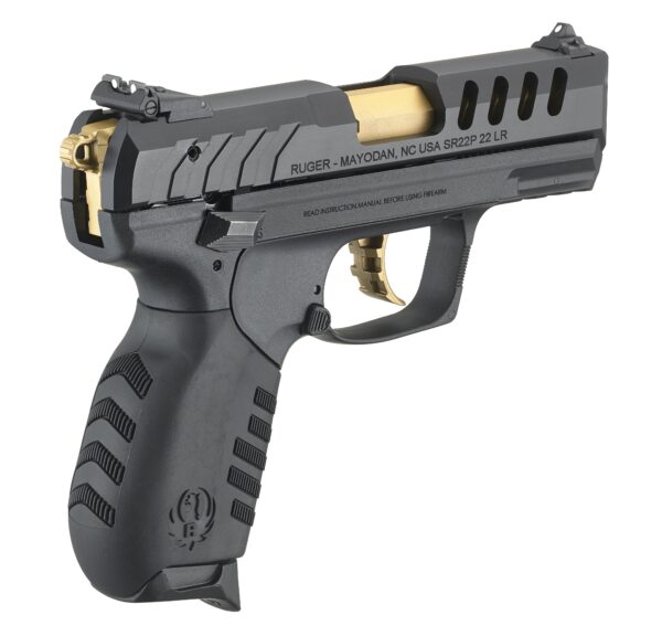 3654e967 scaled RUGER SR22 PISTOL 22LR 3.5" BLK/GOLD