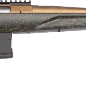 Ruger American Predator Gen II 6.5mm Grendel rifle with 22-inch burnt bronze barrel and green splatter stock