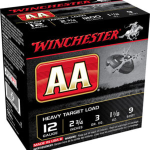 Winchester Ammo AAM129 AA Heavy 12Gauge 2.75" 1 1/8oz 9Shot 25 Per Box/10 Case