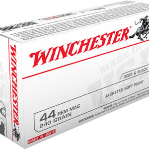 Winchester Ammo Q4240 USA  44RemMag 240gr Jacketed Soft Point 50 Per Box/10 Case