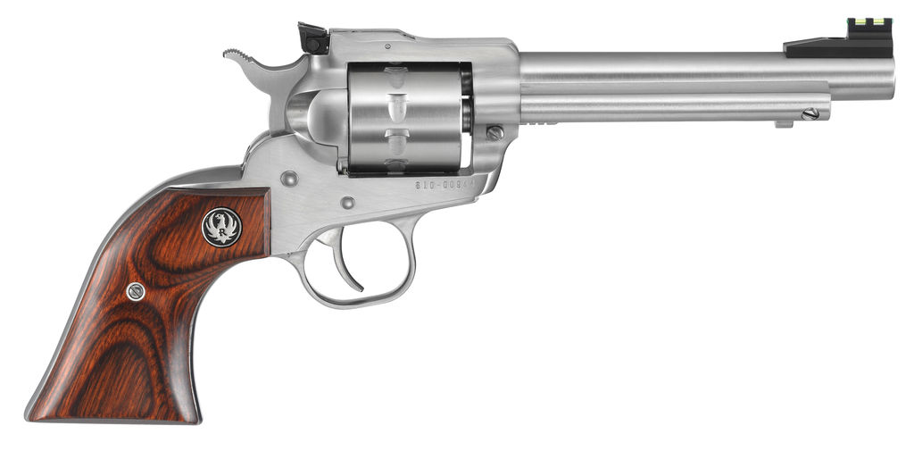 Ruger Single Ten .22 LR 5.5 inch satin stainless revolver with hardwood Gunfighter grips