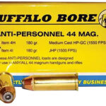 82218 Buffalo Bore Ammunition 4I20 Anti-Personnel Strictly Business 44Rem Mag 180gr Jacketed Hollow Point 20 Per Box/12 Case