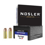 88261 Nosler 38432 Defense Handgun 9mmLuger+P 124gr Bonded Performance Jacketed Hollow Point 20 Per Box/10 Case