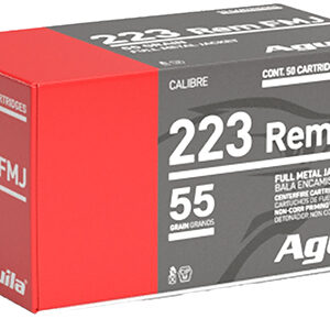 Aguila 1E223110 Target & Range Rifle 223Rem 55gr Full Metal Jacket 50 Per Box/20 Case