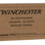 96860 Winchester Ammo SG45W USA Service Grade 45ACP 230gr Full Metal Jacket 50 Per Box/10 Case