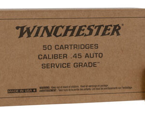 Winchester Ammo SG45W USA Service Grade 45ACP 230gr Full Metal Jacket 50 Per Box/10 Case