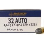 MG32C MagTech Handgun Ammunition .32 ACP 71 gr LRN 905 fps 50/box