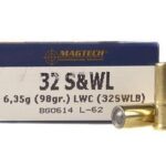 MG32SWLB MagTech Handgun Ammunition .32 S&W 98 gr LWC 682 fps 50/box