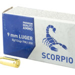 STVS9MM124F 1 SCORPIO AMMO 9MM 124GR FMJ 50/1000